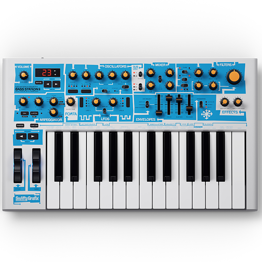 Novation Bass Station 2, Limted 'Swifty' Edition, Analogue Synthesizer