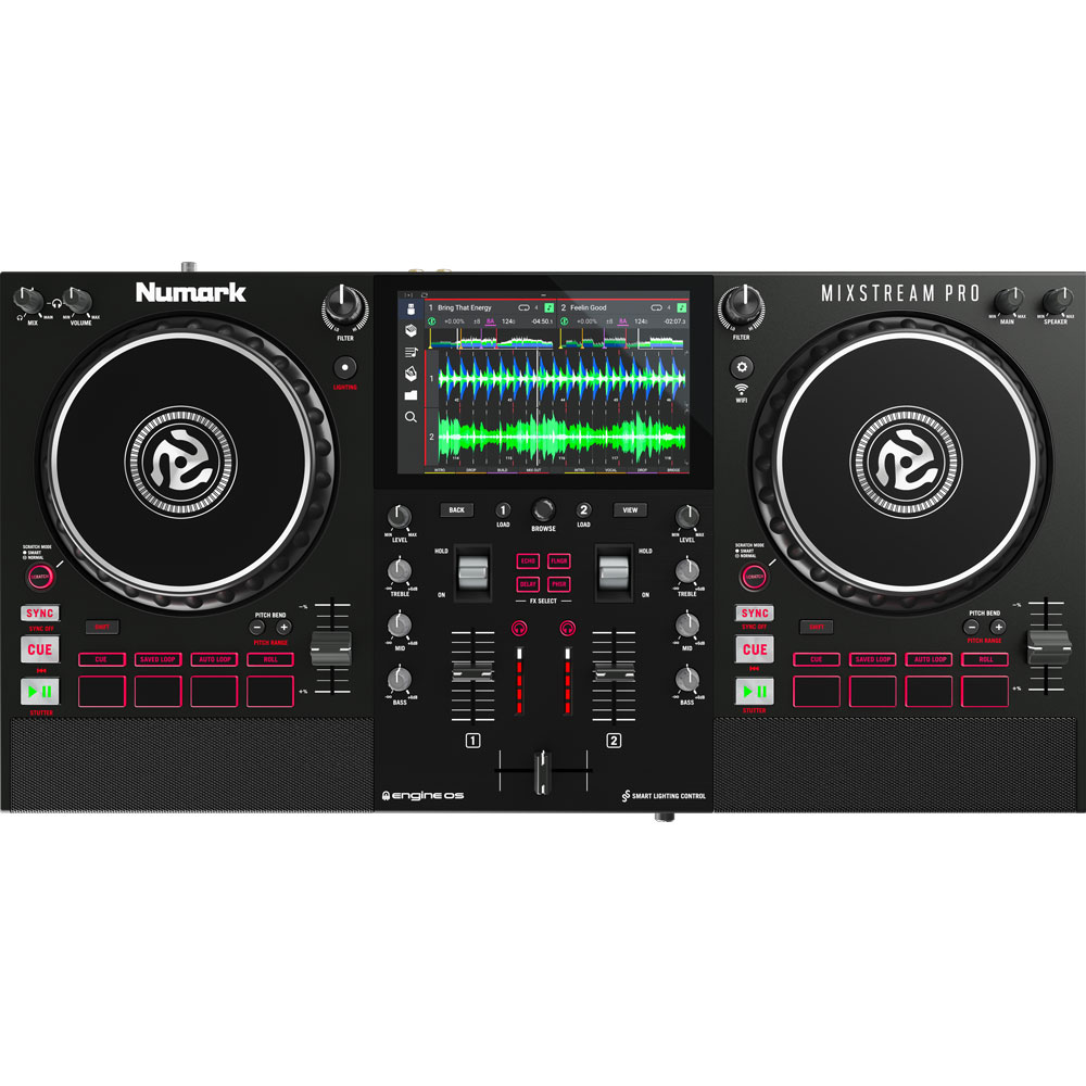 Numark Mixstream Pro, Standalone DJ Console with WiFi Streaming and Built-In Speakers
