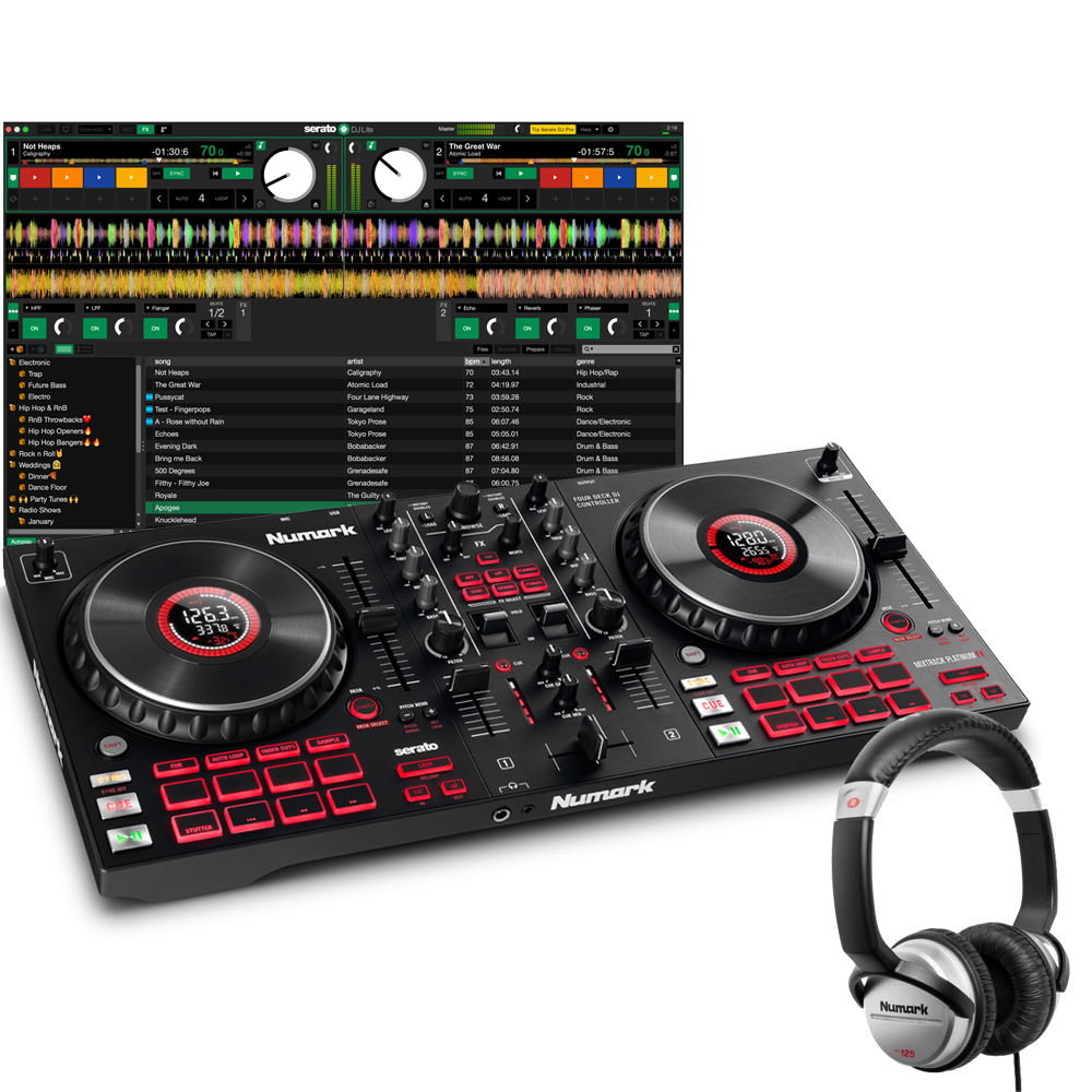 Numark Mixtrack Platinum FX + HF125 Headphones Bundle Deal
