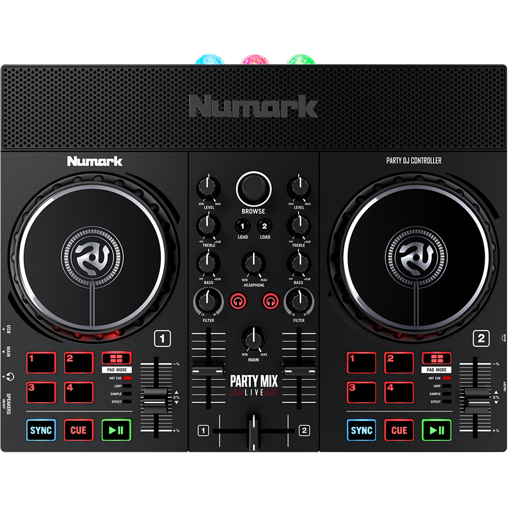 Numark Party Mix Live, DJ Controller With Built In Lighting Show & Speakers