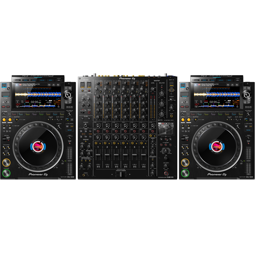 Pioneer DJ CDJ-3000 Players (Pair) + DJM-V10 Mixer Bundle Deal