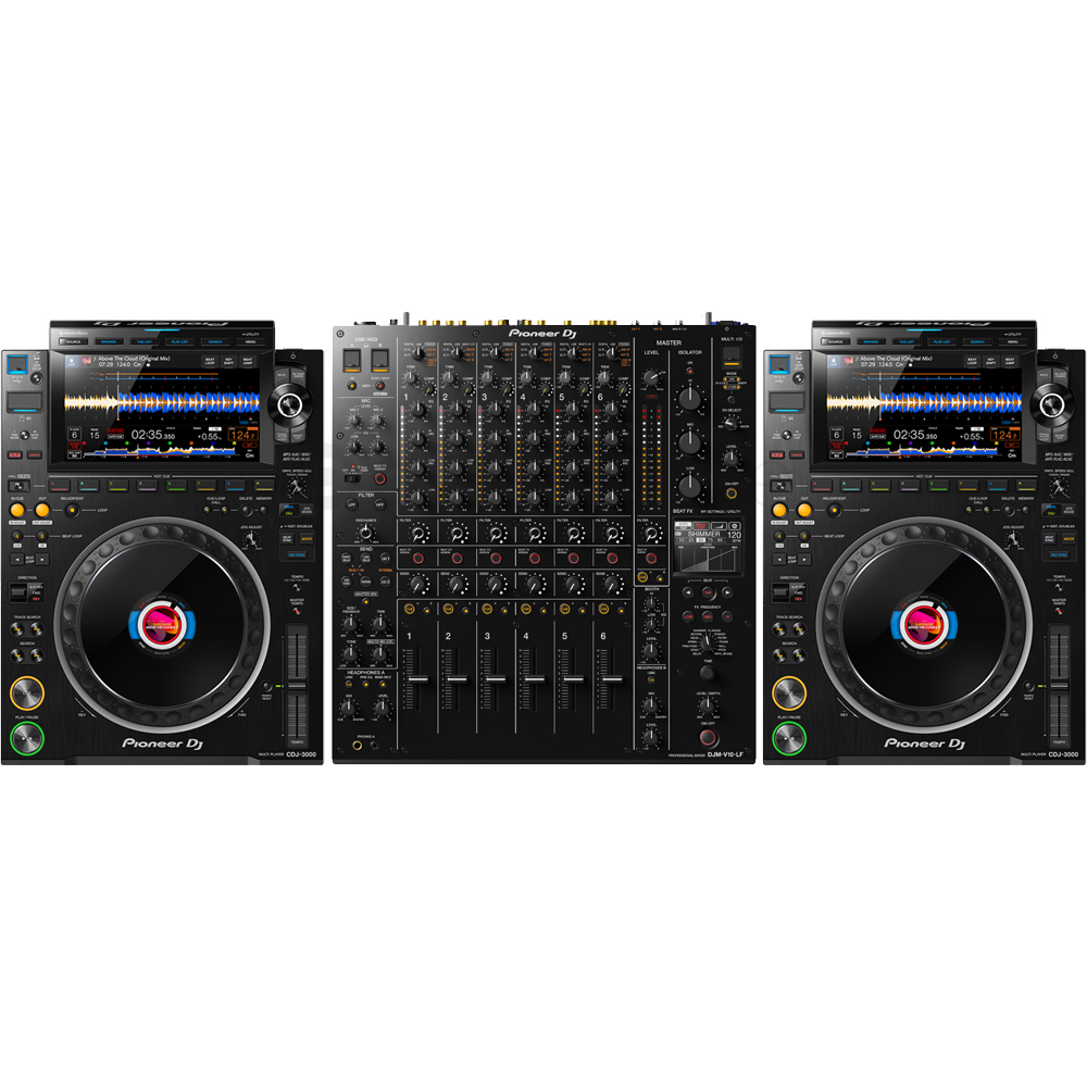Pioneer DJ CDJ-3000 Players (Pair) + DJM-V10-LF Mixer Bundle Deal