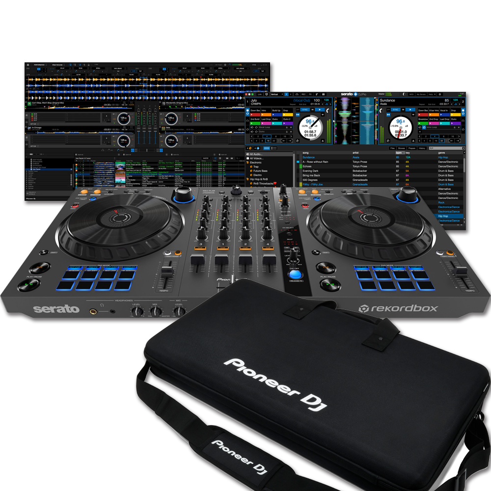 Pioneer DDJ-FLX4 rekordbox Controller + Decksaver + DJC-B Bag