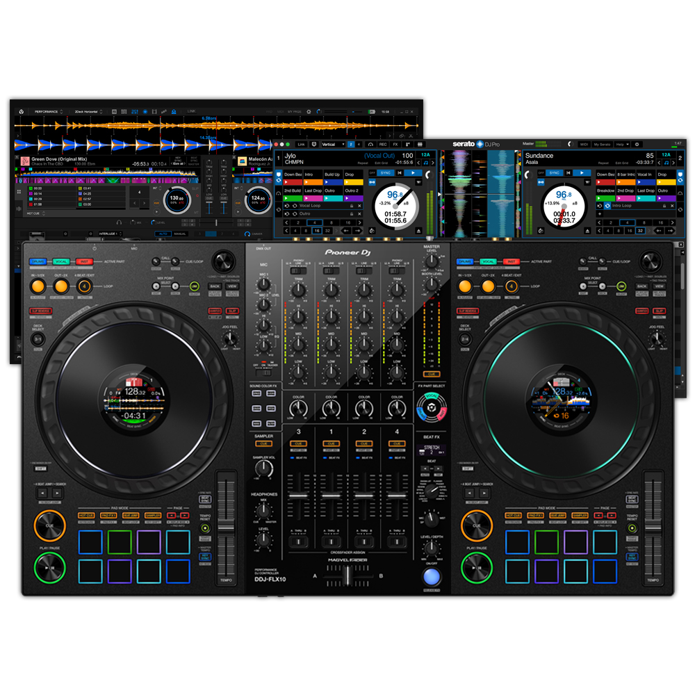 Pioneer DJ DDJ-FLX10 4-Channel Rekordbox / Serato DJ Controller