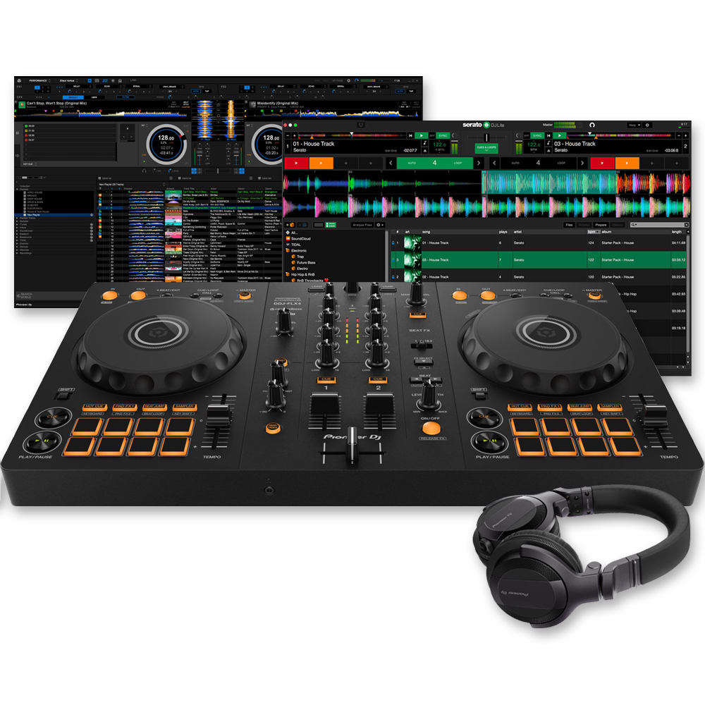 PIONNER DDJ FLX4 Controlador DJ de 2 Canales + HDJ CUE1 Audi