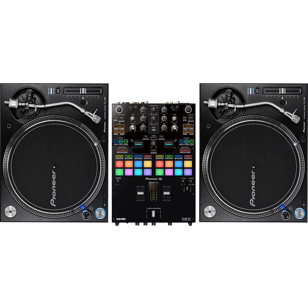 Pioneer PLX1000 (Pair) + DJM-S7 Mixer Inc. Serato & Rekordbox DVS
