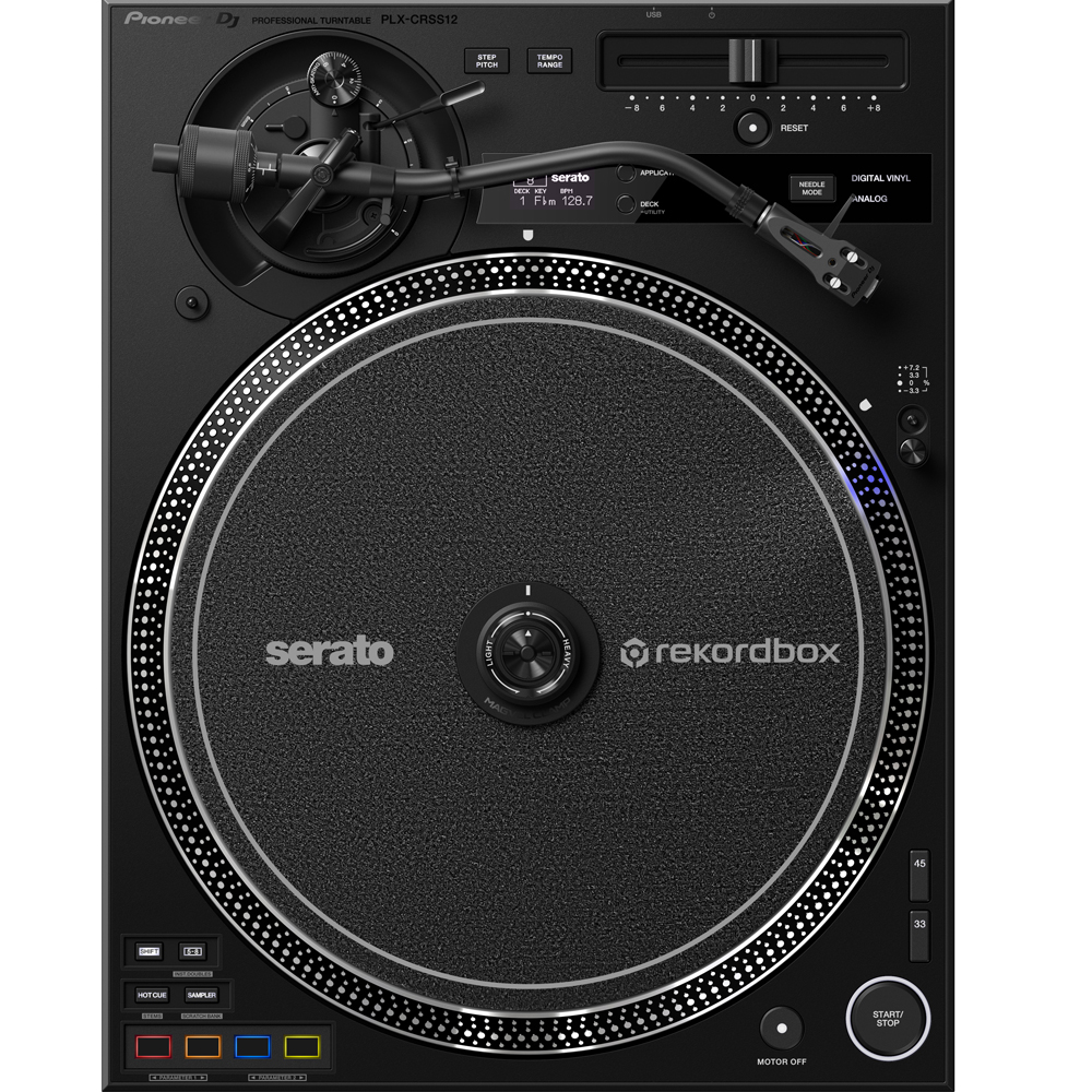 Pioneer DJ PLX-CRSS12, Digital-Analog Hybrid Turntable for rekordbox or Serato