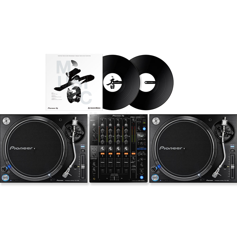 Pioneer DJ PLX1000 (Pair) + DJM-750MK2 & Rekordbox DVS Vinyl