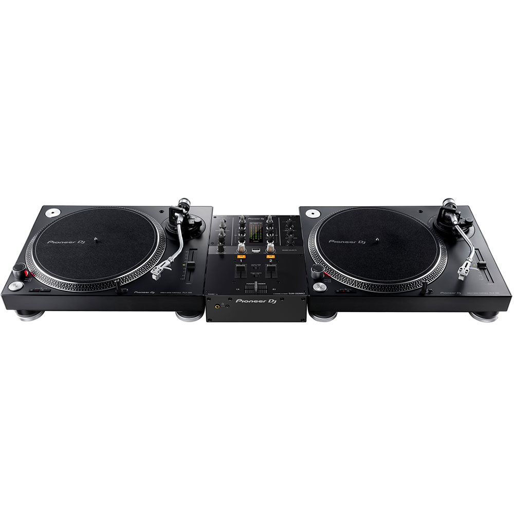 2 x Pioneer DJ PLX500 Turntables & DJM-250 MK2 Mixer Bundle