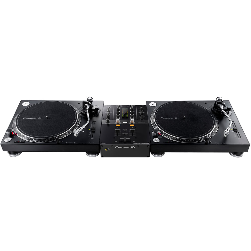 Pioneer 2x DJ PLX500 Turntables & DJM-250 MK2 Mixer Bundle