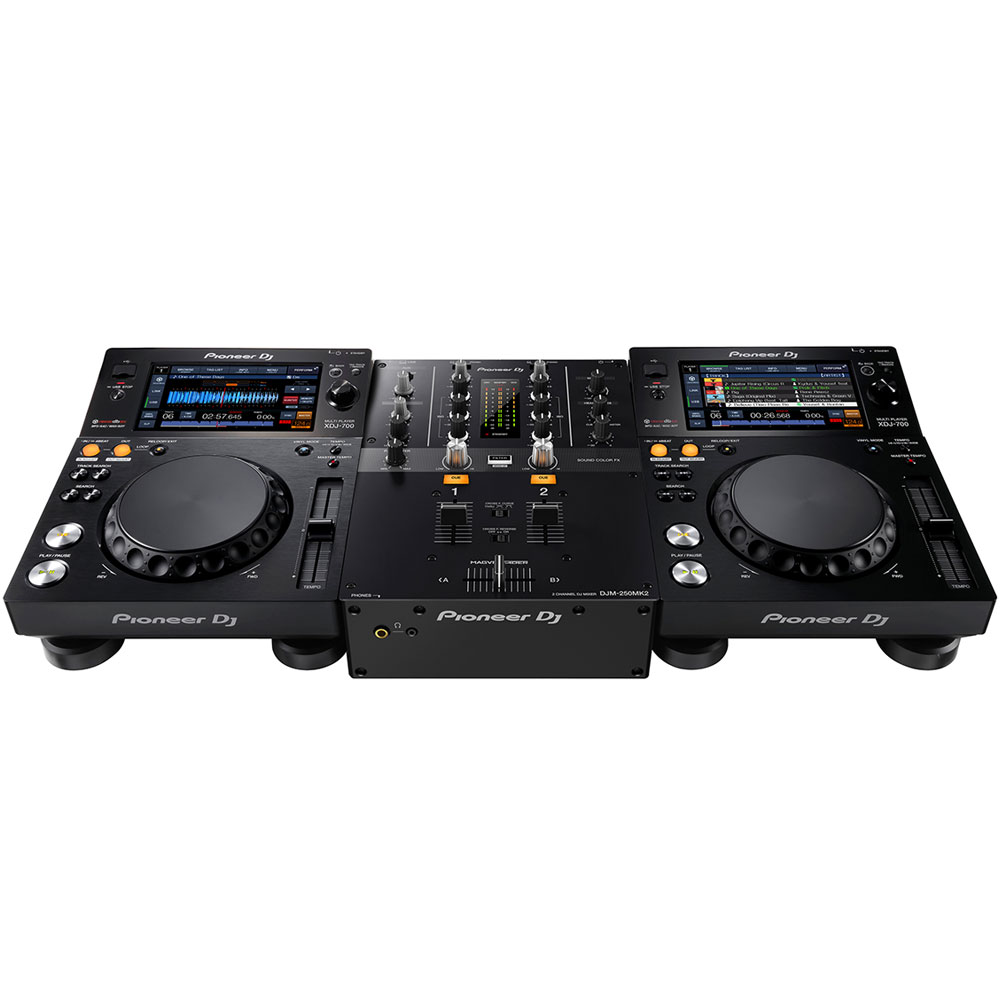 2 x Pioneer DJ XDJ-700 & Pioneer DJ DJM-250 MK2 Bundle inc. Rekordbox DJ
