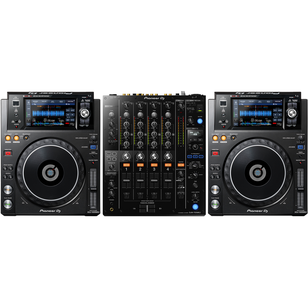 2 x Pioneer DJ XDJ-1000 MK2 & DJM-750 MK2 Bundle Deal