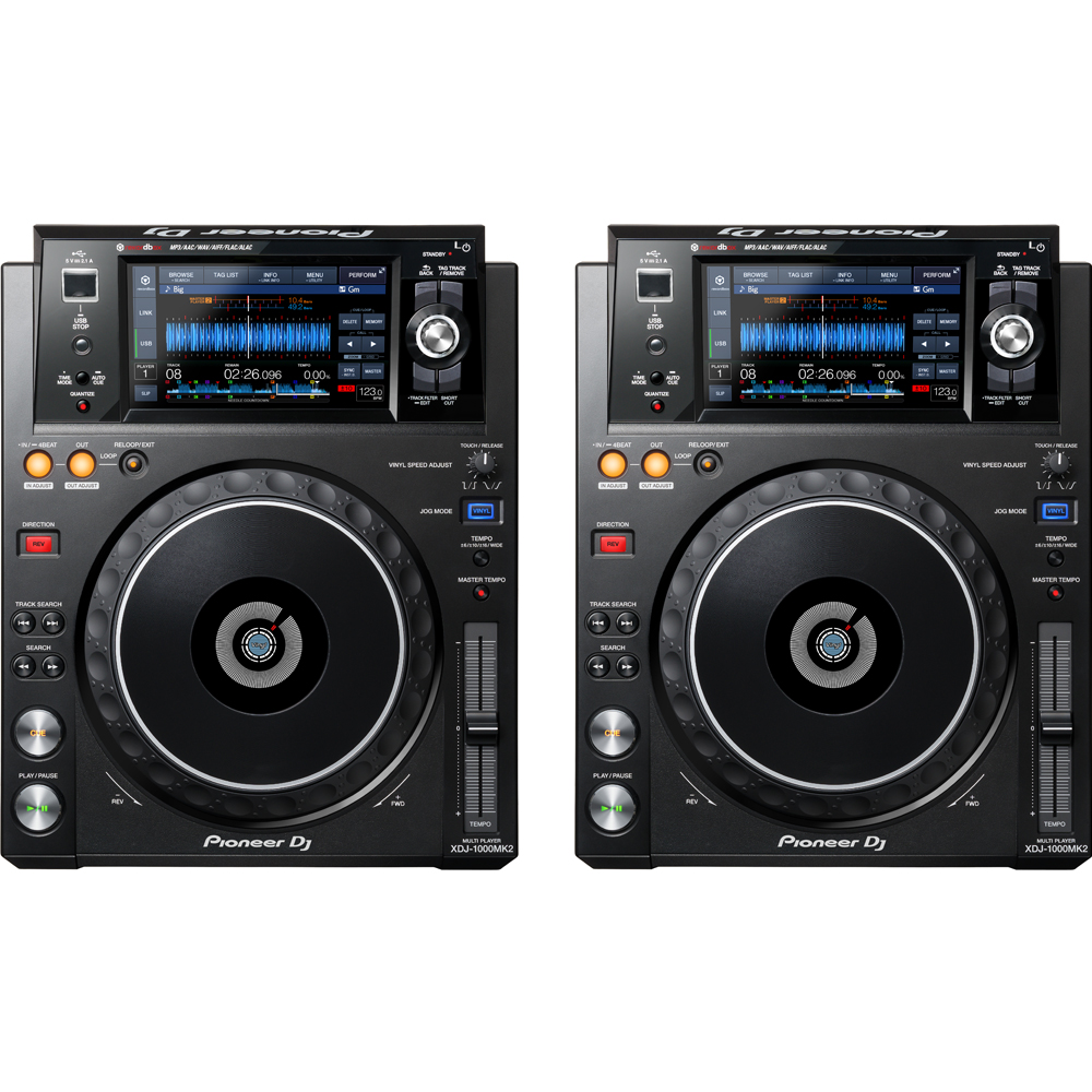 Pioneer DJ XDJ-1000 MK2 Performance Player With 7'' Touch Screen (Pair)