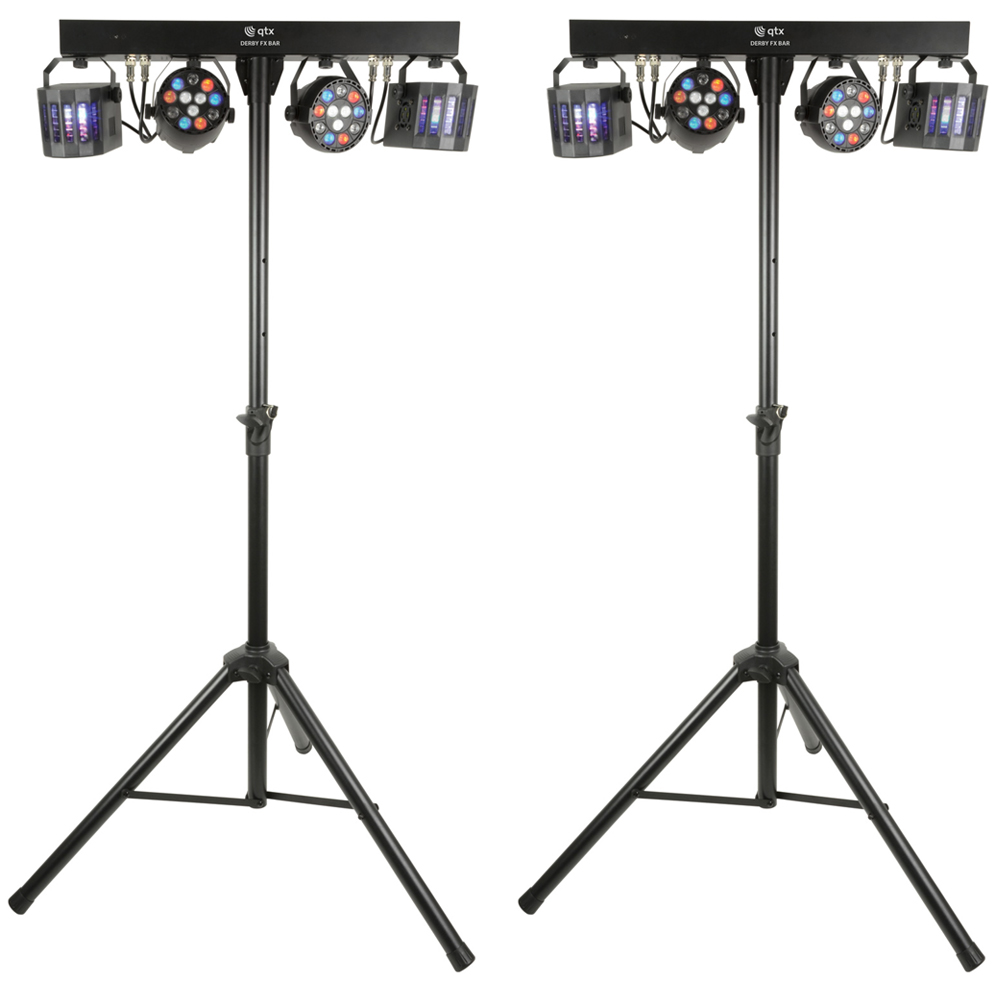 QTX LED Derby FX Bar with Stand (Pair)