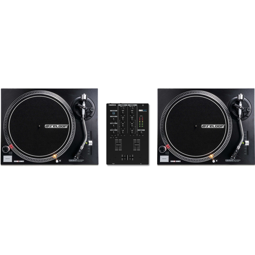 Reloop 2 x RP2000MK2 DJ Turntables + RMX-10 BT Mixer Bundle