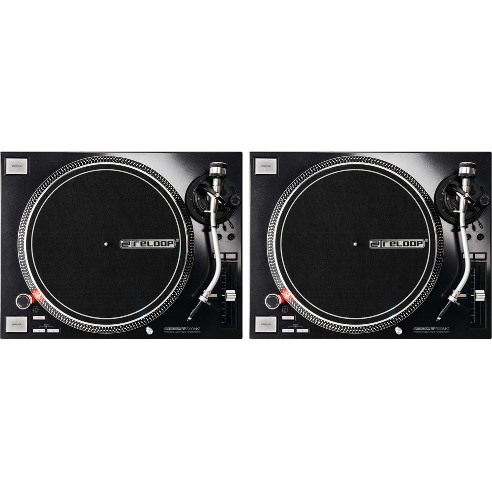 Reloop RP7000 MK2 Black Professional DJ Turntables (Pair)