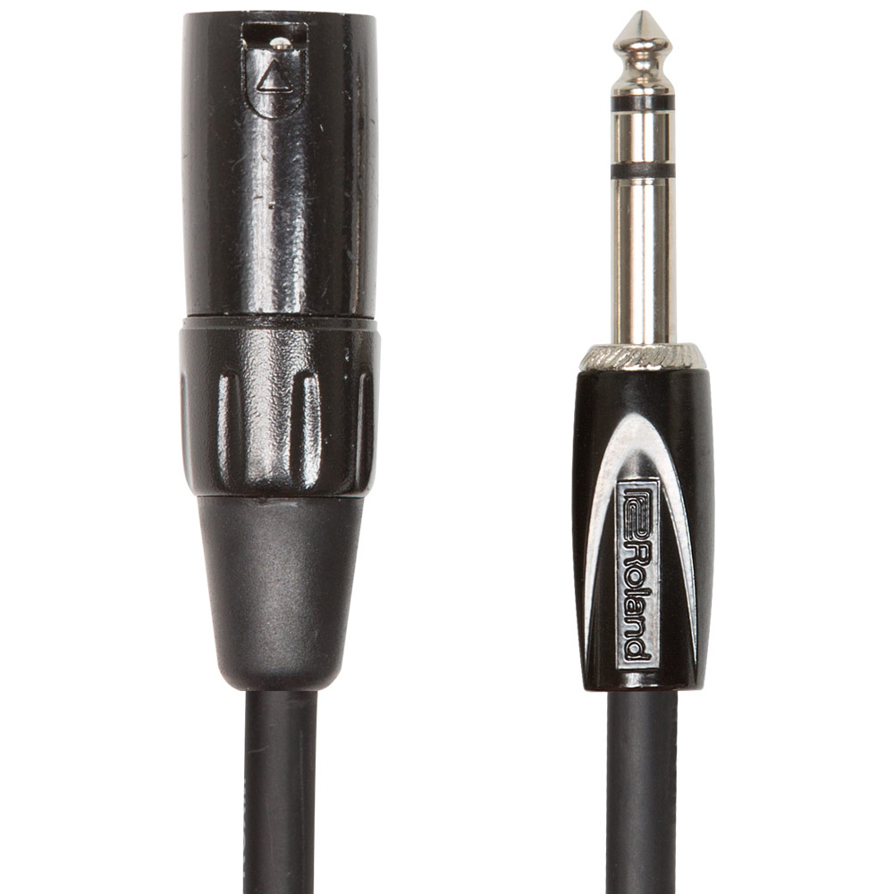 Roland BLACK SERIES 1/4" TRS - XLRm Cable (3mtr)