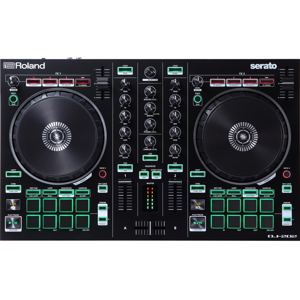 Roland DJ-202, 2 Channel Serato DJ Controller