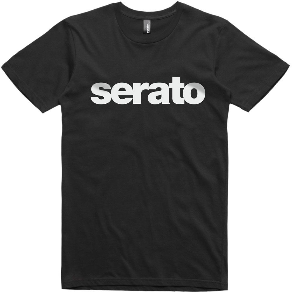 Serato T-Shirt, White Logo On Black (Large)