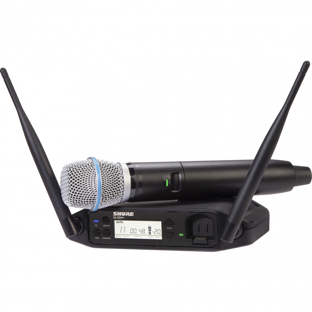 Shure GLXD24+/B87A Wireless Dual Band Vocal System