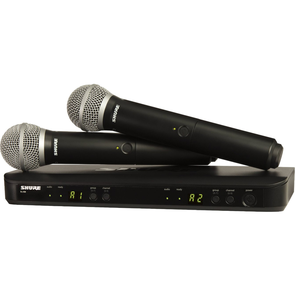 Shure BLX288/PG58 Wireless Dual UHF Vocal Microphone System