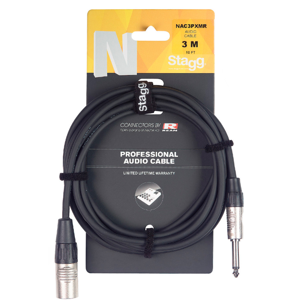 Stagg Jack - XLRm 3  Metre Balanced Audio Cable (NAC3PXMR)