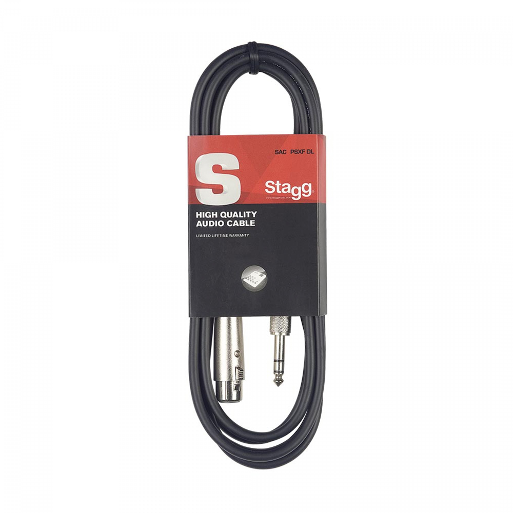 Stagg Jack - XLRf 6 Metre Balanced Audio Cable (SAC6PSXFDL)