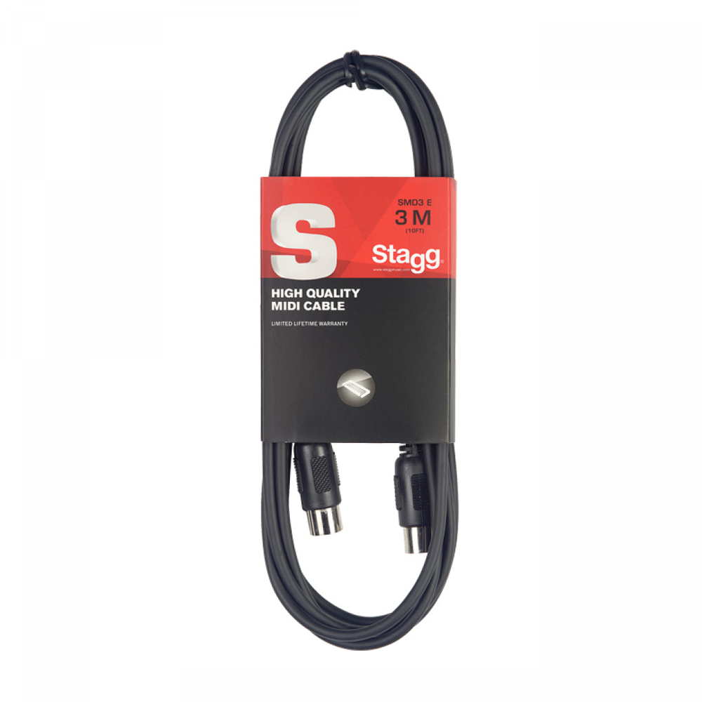 Stagg MIDI-MIDI 3 Metre Cable (SMD3)