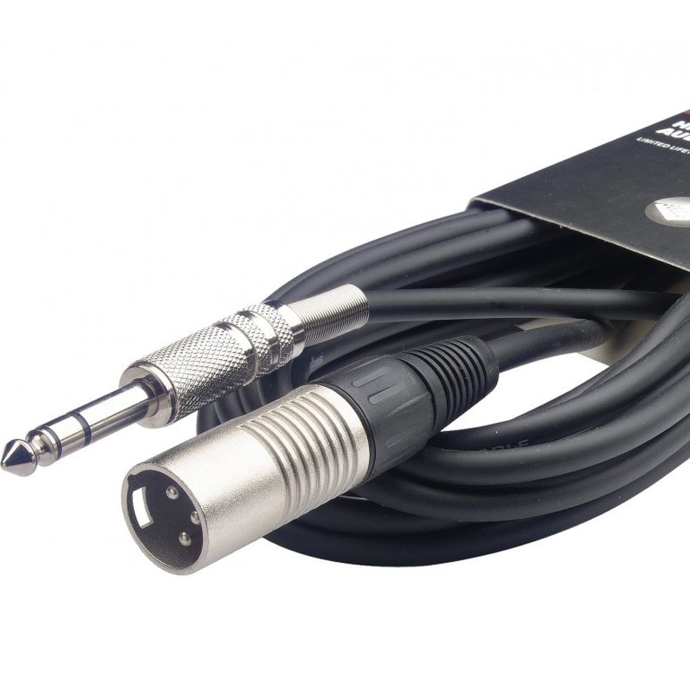 Stagg Jack - XLRm 10 Metre Balanced Audio Cable (SAC10PSXMDL)