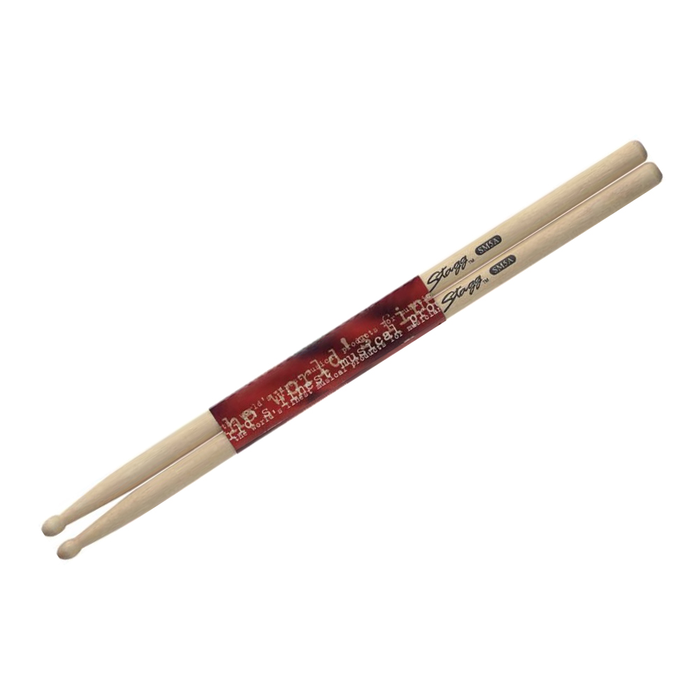 Stagg 12 Pair Maple Drumsticks Nylon Tip 7A