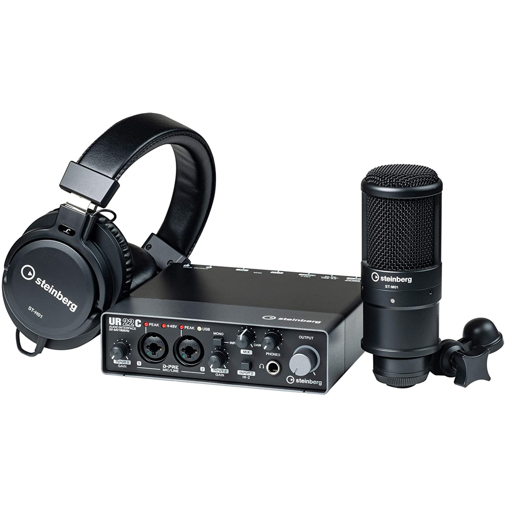 Steinberg UR22C Recording Pack - Interface, Condenser Mic & Headphones