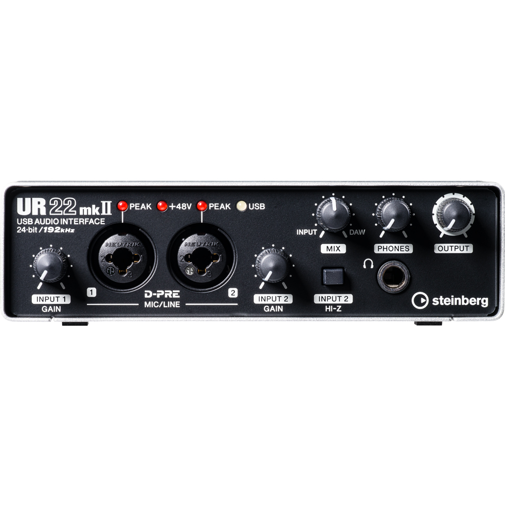 Steinberg UR22MKII Value Edition, 2x2 USB-2 Audio Interface For PC/Mac/iOS With MIDI - Inc. Cubase Elements & Groove Agent 5