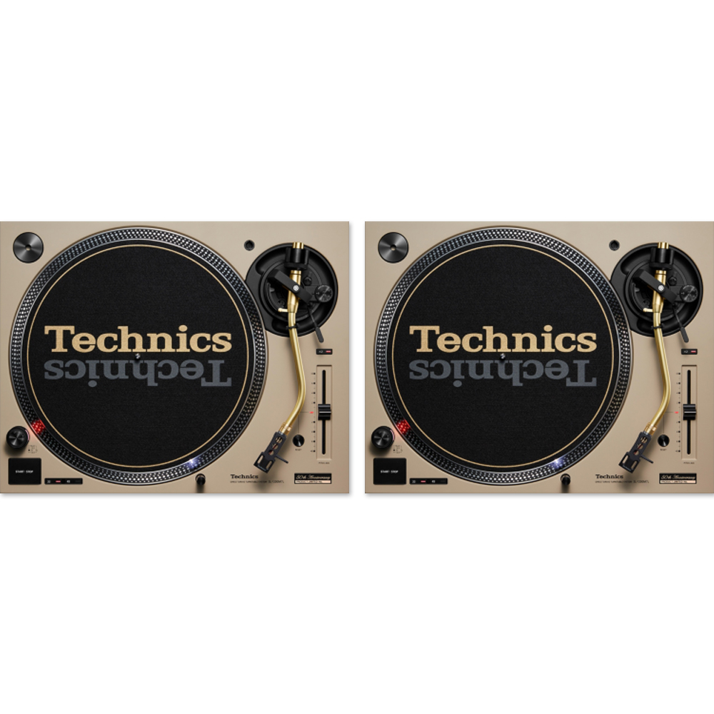 Technics SL-1200 MK7 DJ Turntable 50th Anniversary Limited Edition, Beige (Pair)