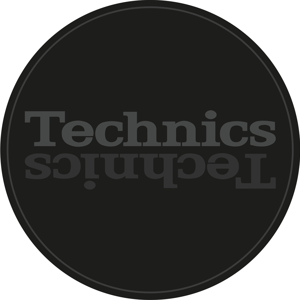 Magma Technics 12" Slipmats, Duplex 7, Grey Mirror on Black (Pair)