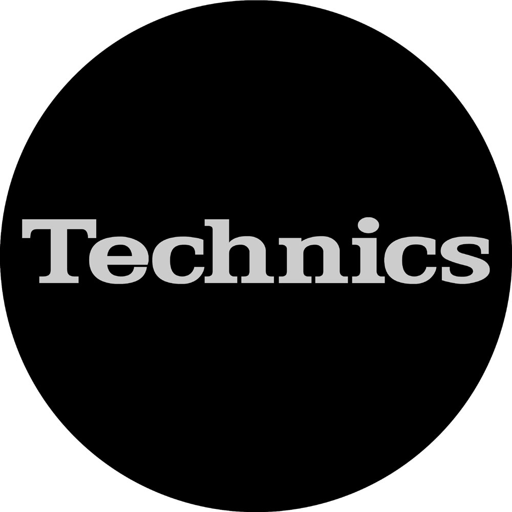 Magma Technics 12" Slipmats, Simple 2, Silver on Black (Pair)