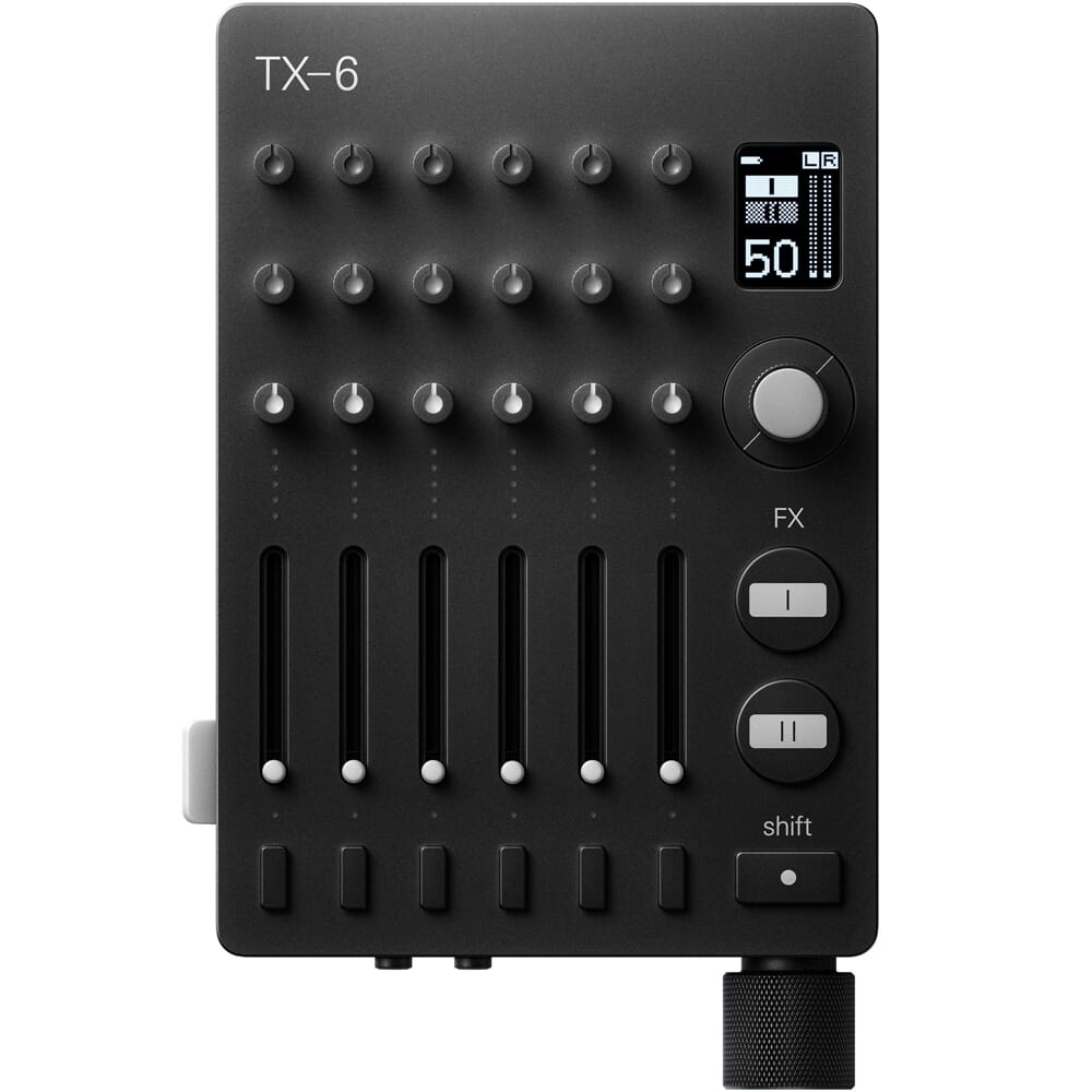 Teenage Engineering TX-6 Black Edition, 6 Channel Stereo Mixer with Built-in EQ, Filters, Compressor & More