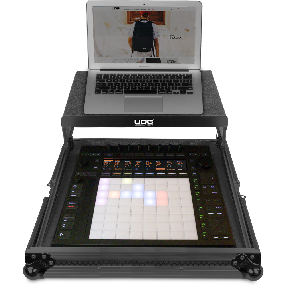 UDG Flight Case + Laptop Shelf, Ableton Push 3 (Black)