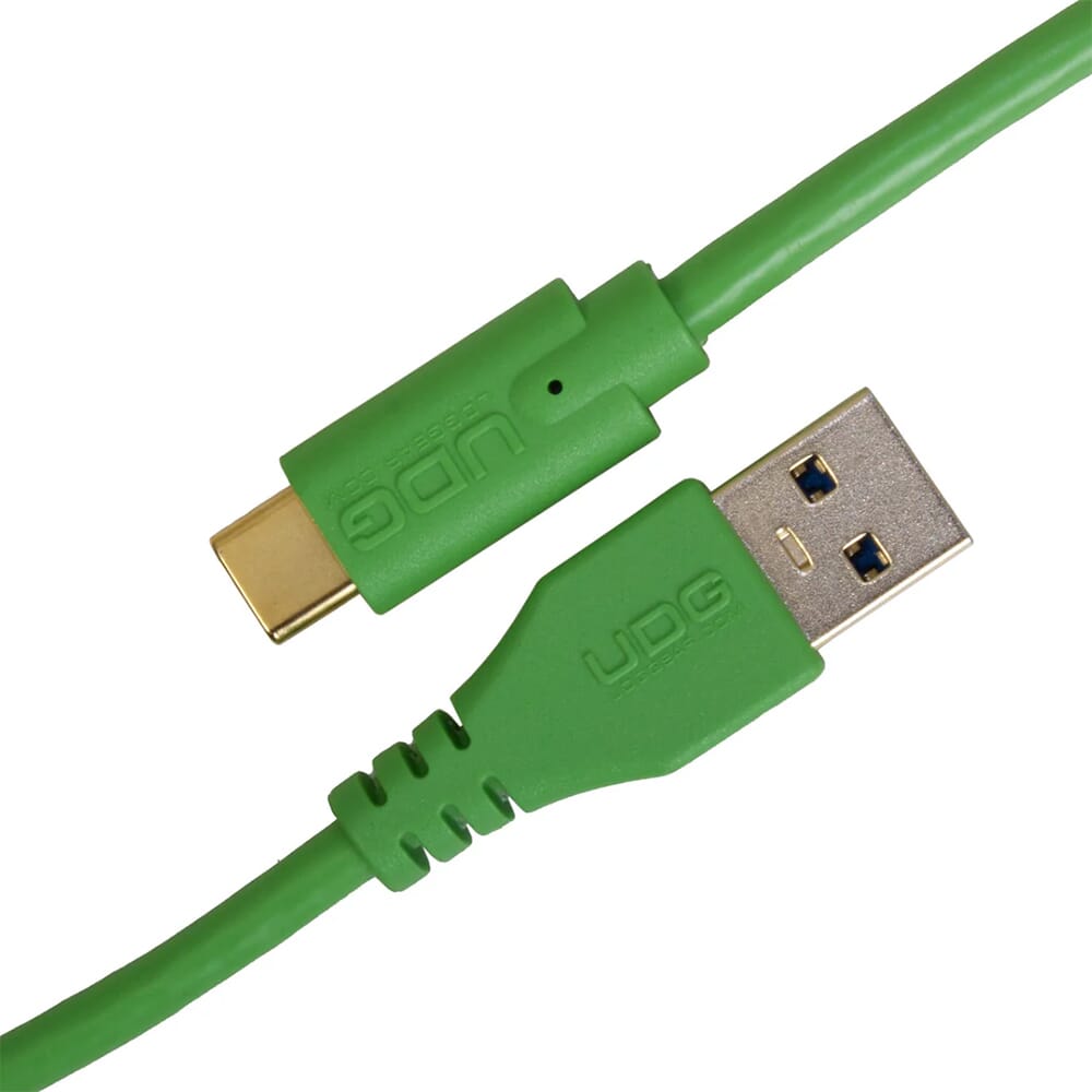 UDG USB-A to USB-C Straight Cable, Green, 1.5 Metre