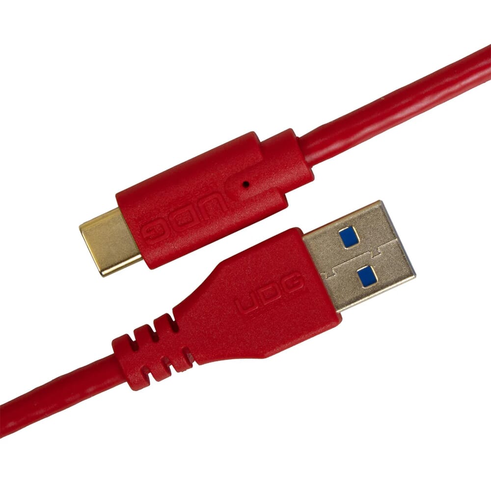 UDG USB-A to USB-C Straight Cable, Red, 1.5 Metre