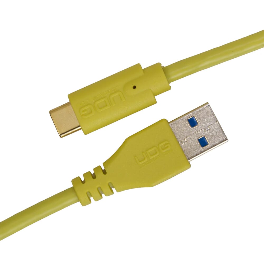 UDG USB-A to USB-C Straight Cable, Yellow, 1.5 Metre