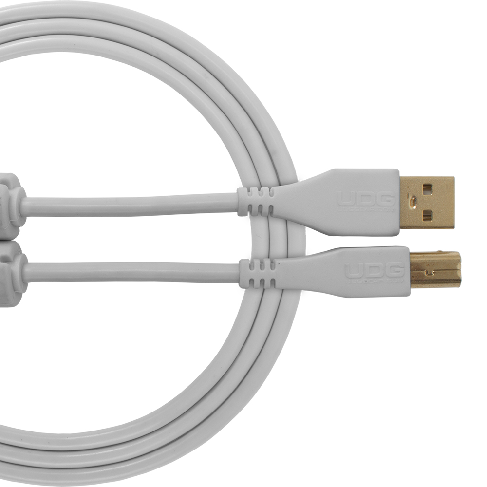 UDG USB-A to USB-B Straight Cable, White, 1 Metre