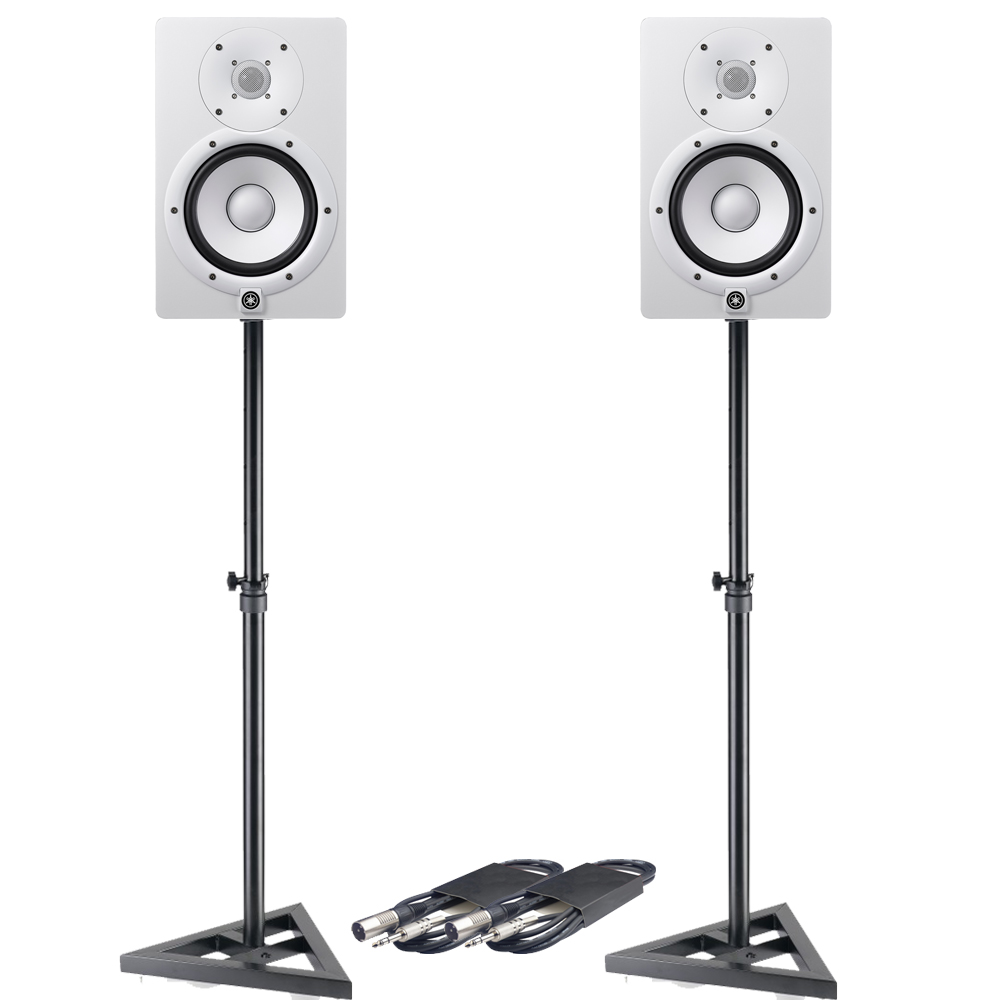 Yamaha HS7 Monitors & Stands Package (White)