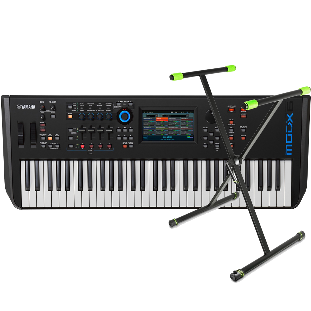 Yamaha MODX6, 61-Key Synthesizer + Keyboard Stand
