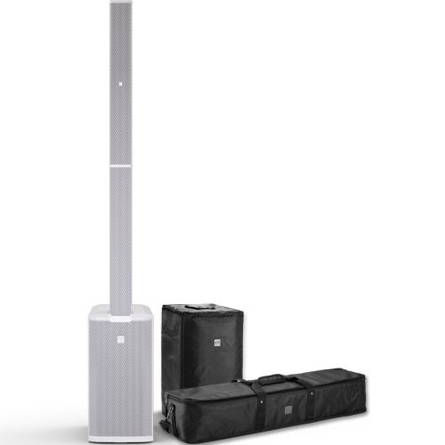 LD Systems MAUI 11 G3W White Column PA System + Carry Bag & Sub Cover (730w RMS)