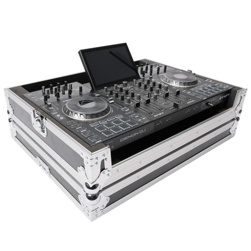 Magma DJ Controller Flight Case for Denon Prime 4 (Silver)