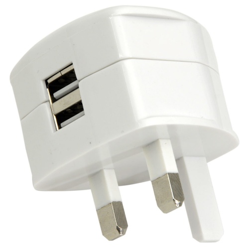 Mercury 2 Port USB Mains Charger 2.4A (421.744UK)