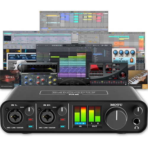 MOTU M2, 2-Channel USB-C Audio Interface + Ableton Live 12 Standard Bundle Deal