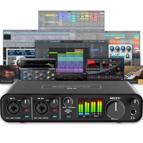 MOTU M4, 4-Channel USB-C Audio Interface + Ableton Live 12 Standard Bundle Deal