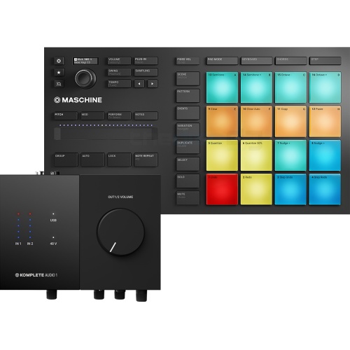 Native Instruments Maschine Mikro MK3 + Audio 1 (Plus FREE Komplete Select & 10 FREE Expansions, Sale Ends January 15th)