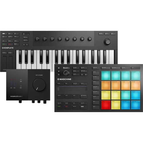 Native Instruments Maschine Mikro MK3, Komplete Kontrol M32 + Audio 2 Interface